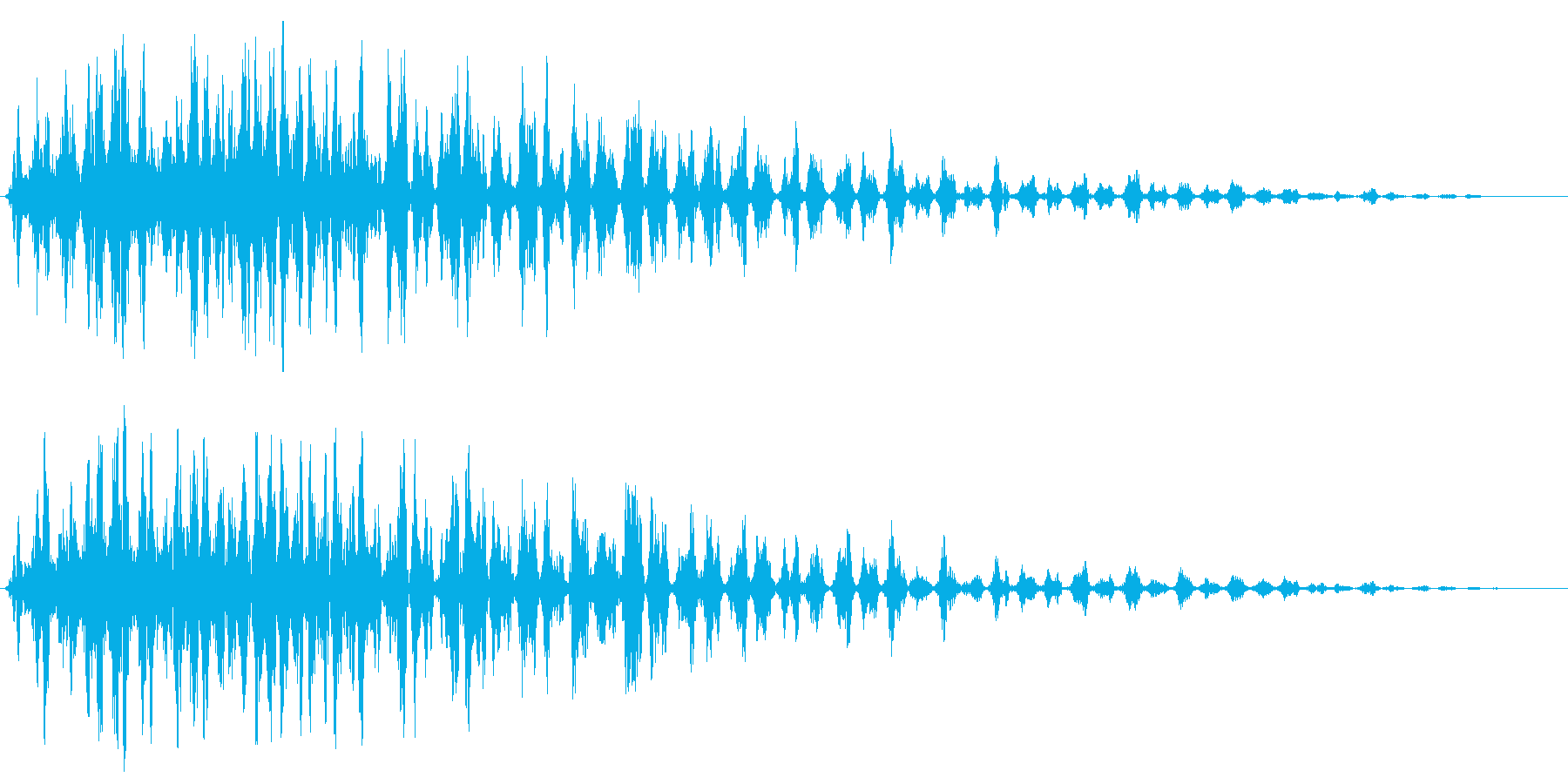 コミカル飛行音(プワワ)の再生済みの波形