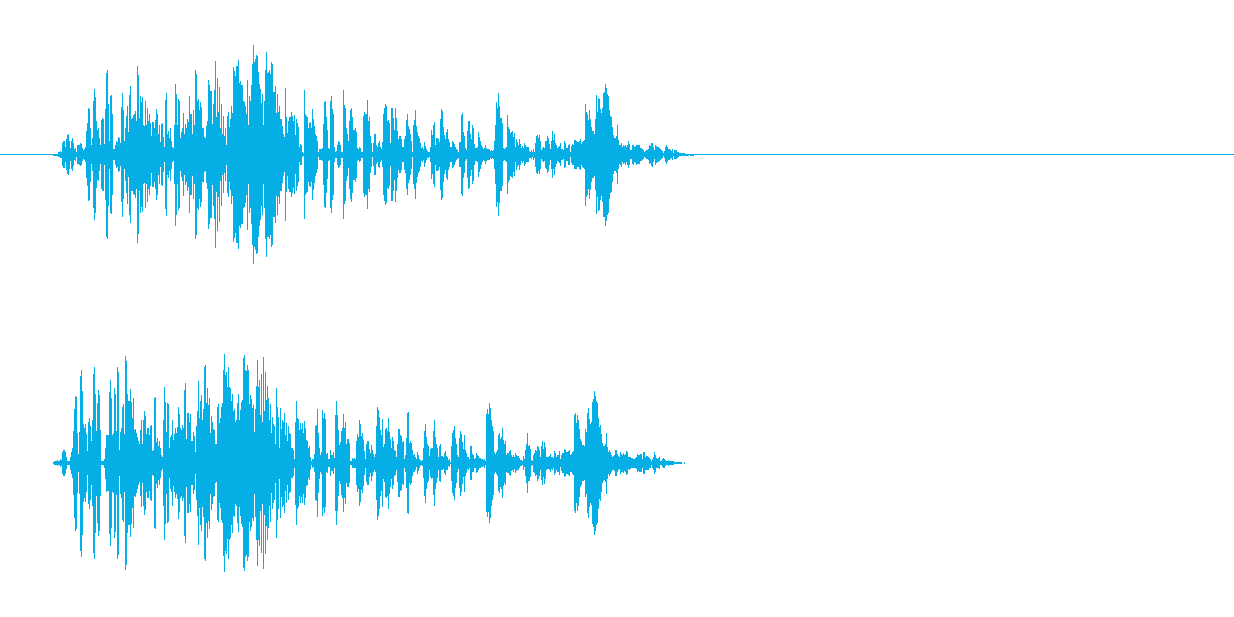 ブヤァッ(かわいい音)の再生済みの波形
