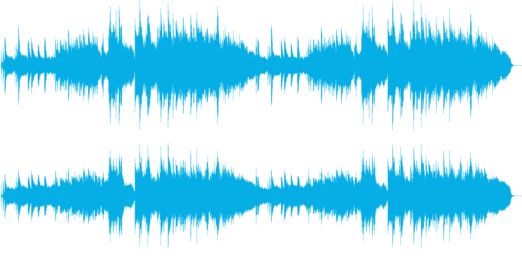 あすなろ抱きしてください、なピアノ曲の再生済みの波形