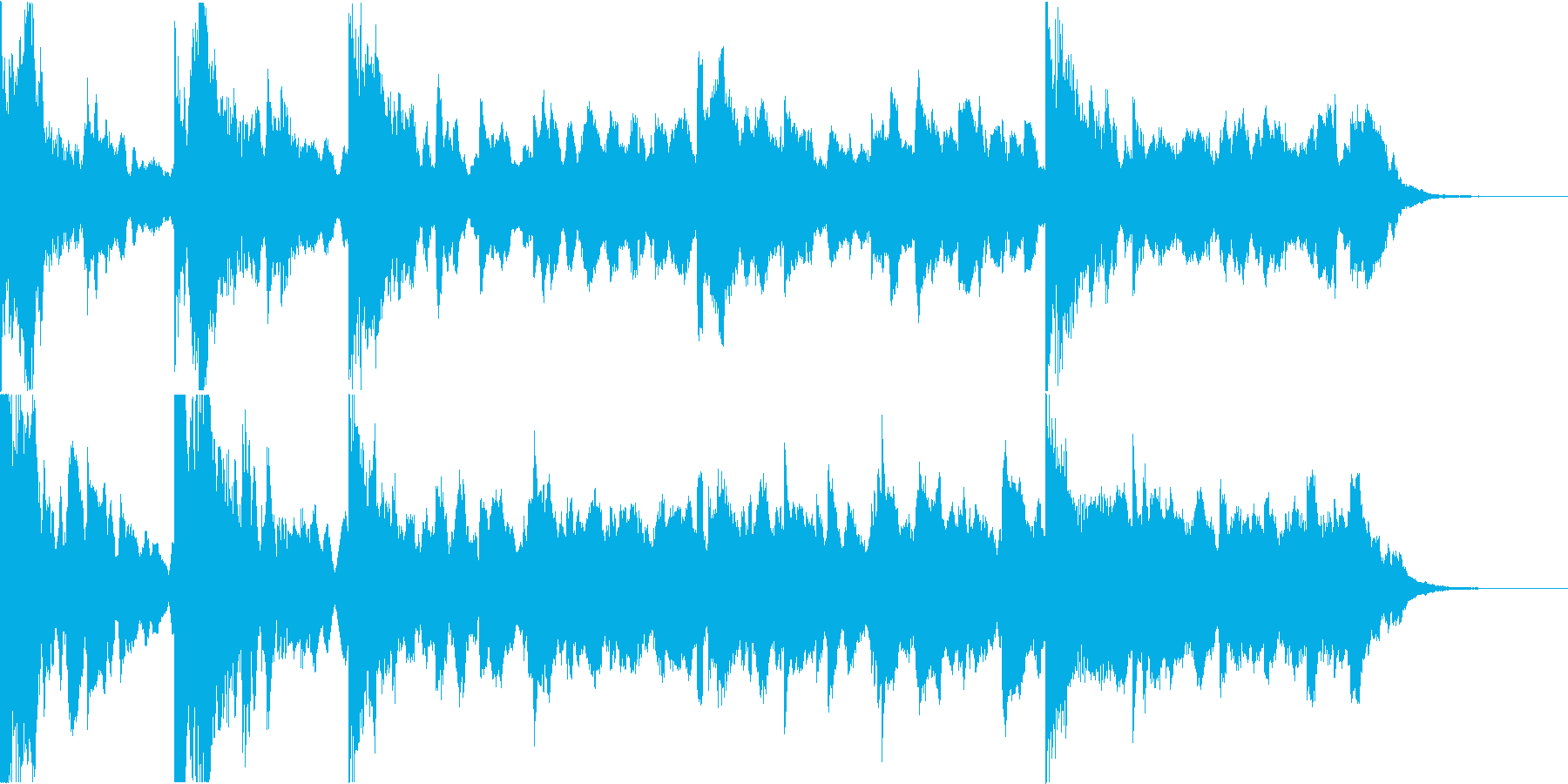 サスペンスなど静かで緊迫感のあるBGMの再生済みの波形