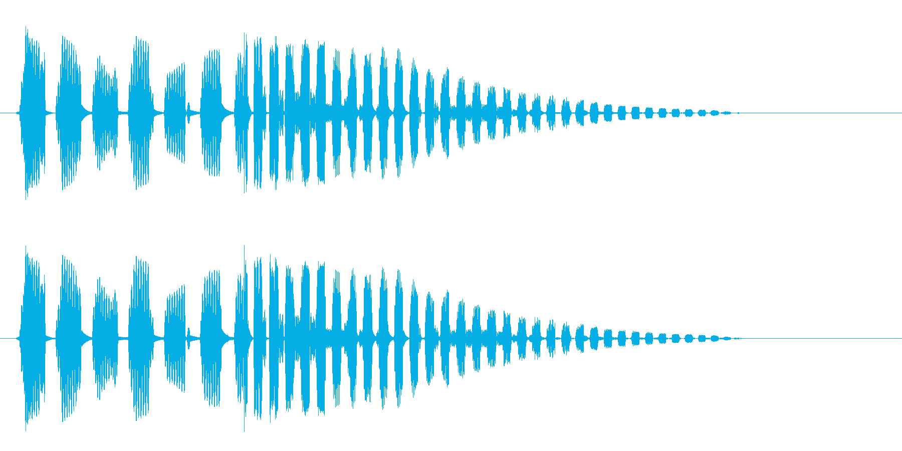 ブヨブヨーン(強めのばねの音)の再生済みの波形