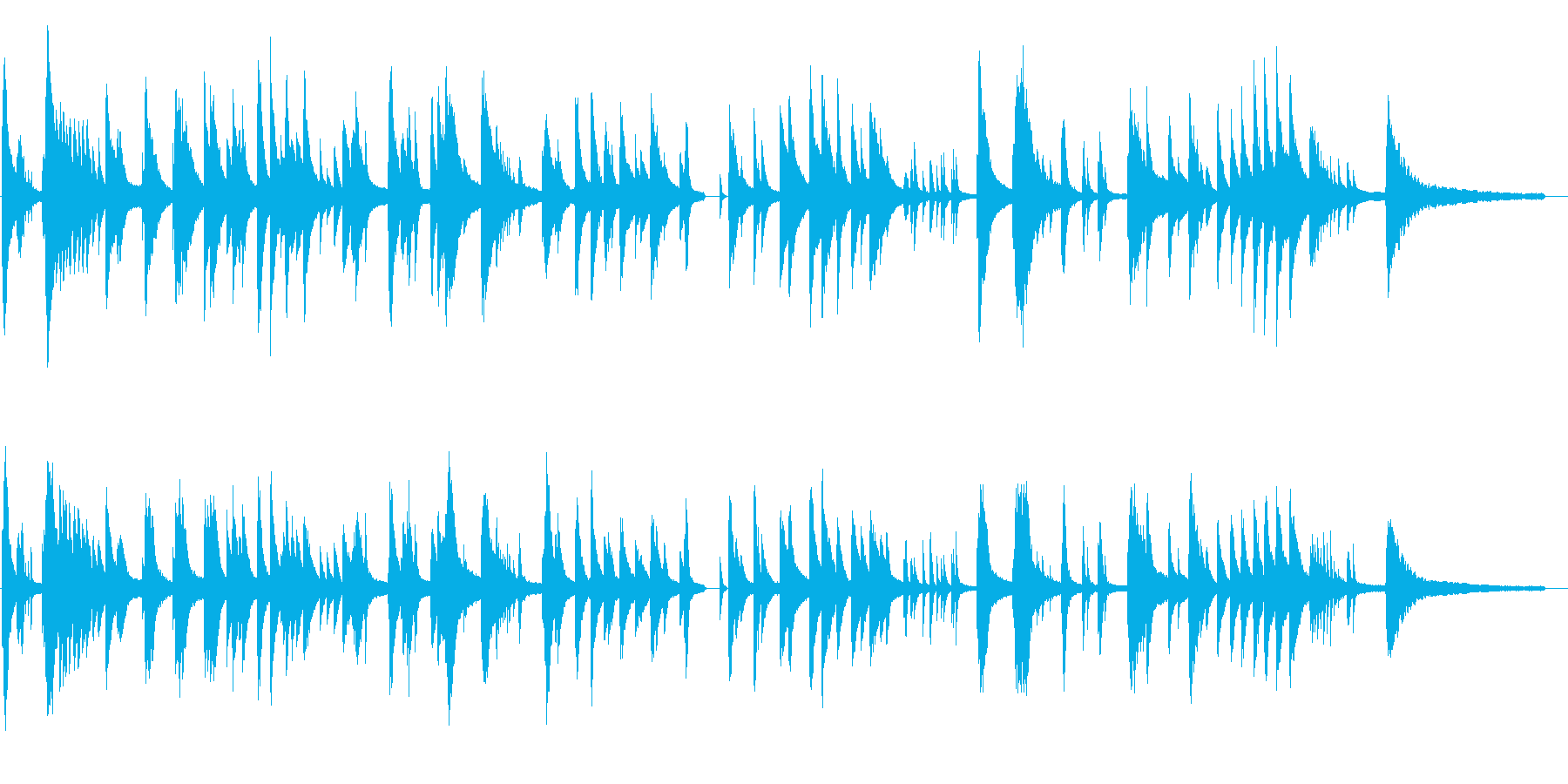 寂しげな現代音楽風ピアノソロの再生済みの波形