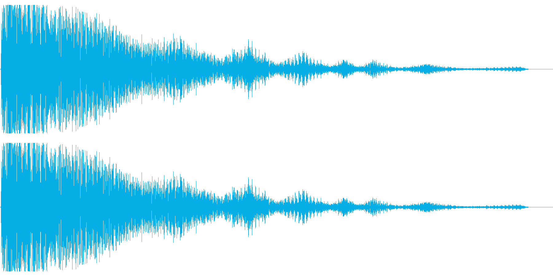 残念なイメージの効果音(ティンパニー系)の再生済みの波形