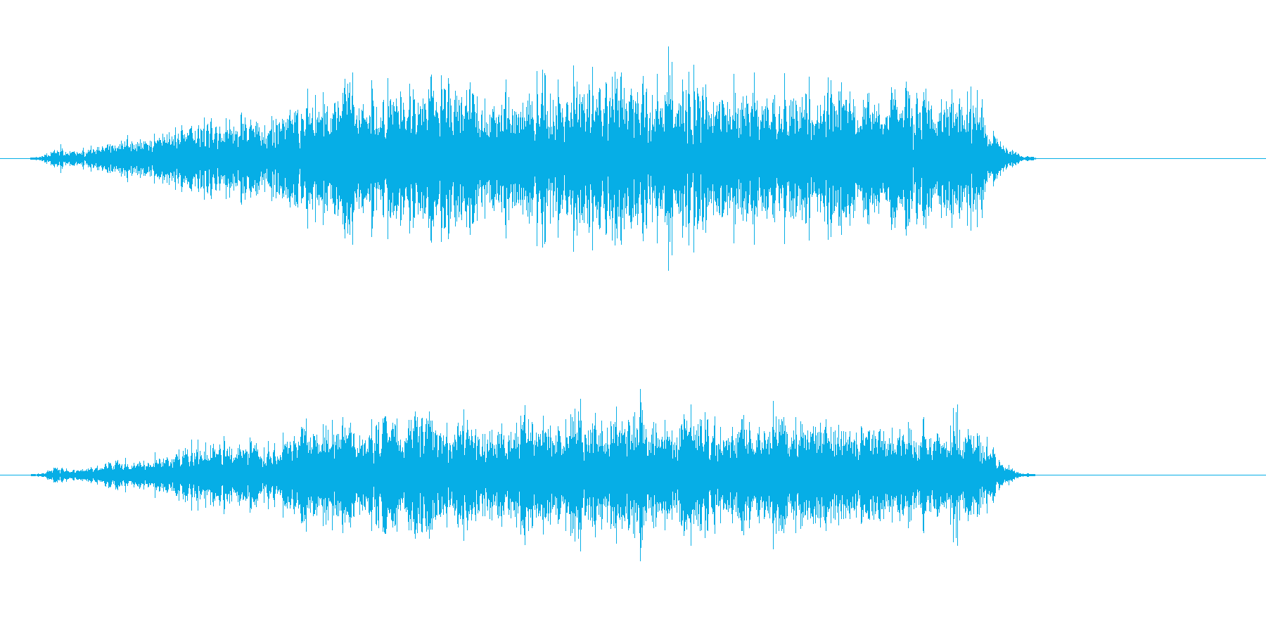 シューーという蒸気の音の再生済みの波形