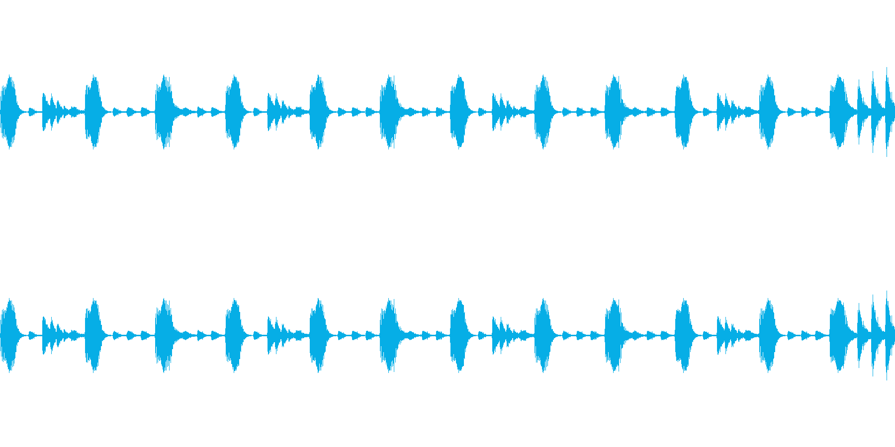 Electro リズムパターンの再生済みの波形