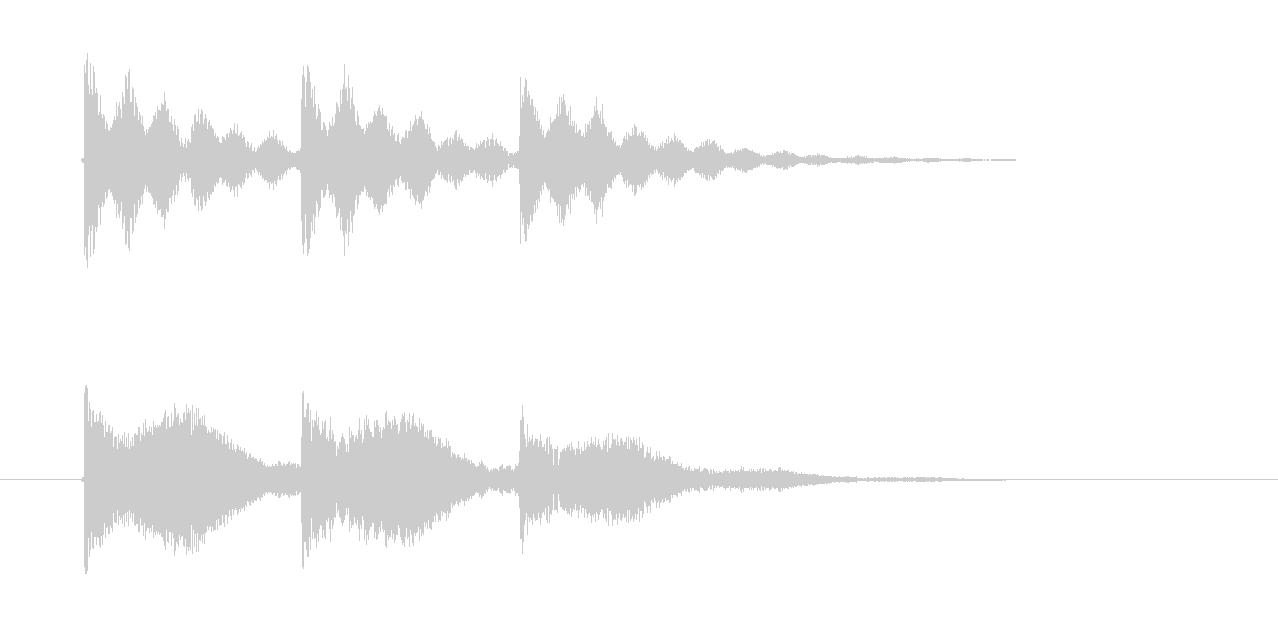 不穏なシンセ音の未再生の波形