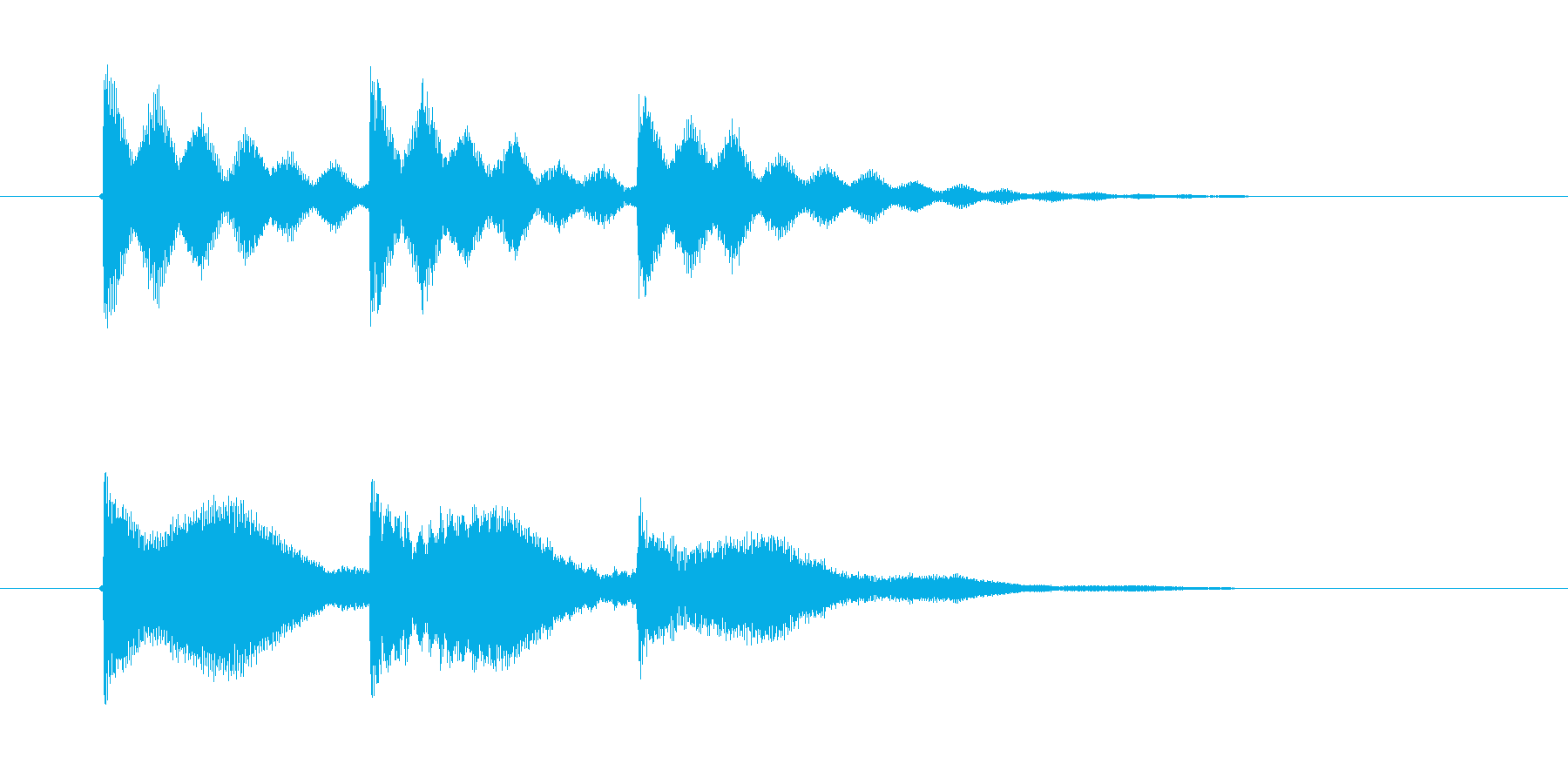 不穏なシンセ音の再生済みの波形