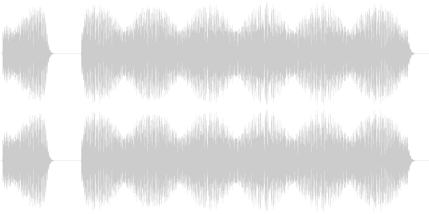クイズ不正解のときの効果音「ブブーッ」の未再生の波形