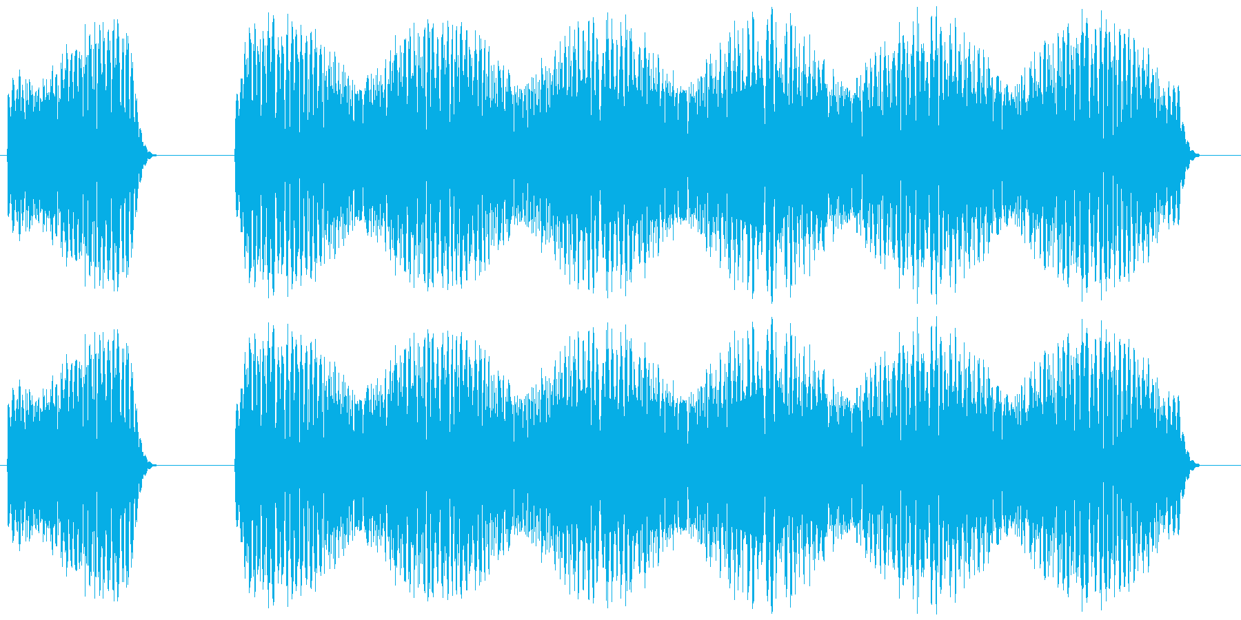 クイズ不正解のときの効果音「ブブーッ」の再生済みの波形