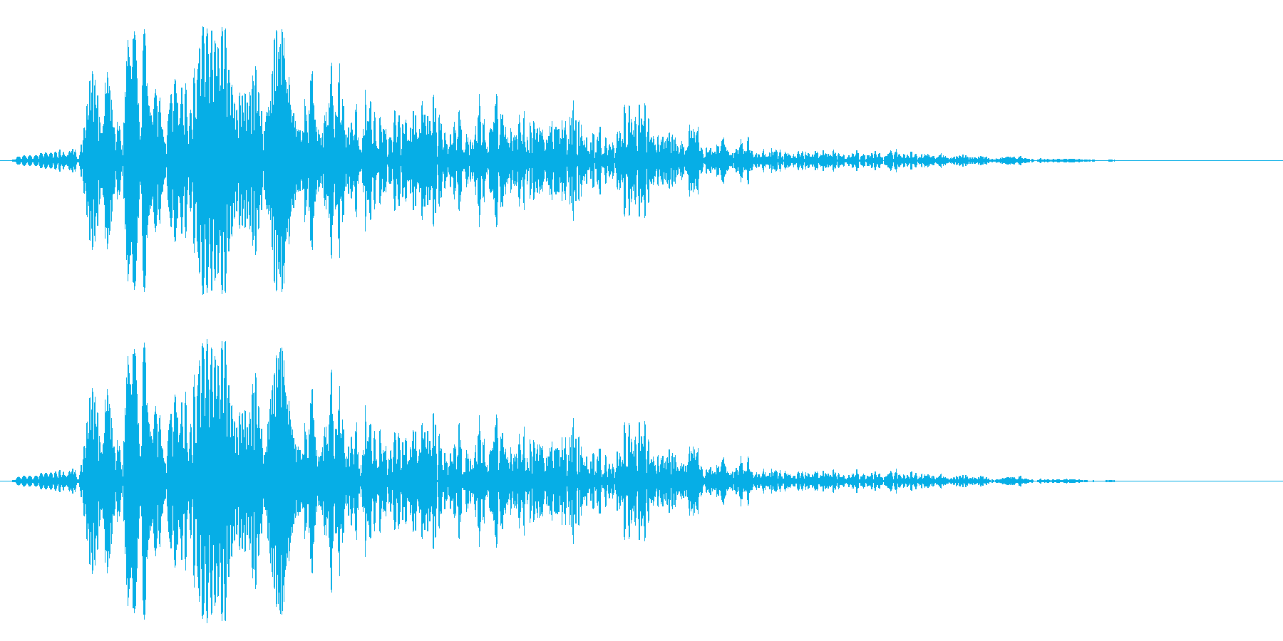 水や泡を感じる効果音の再生済みの波形
