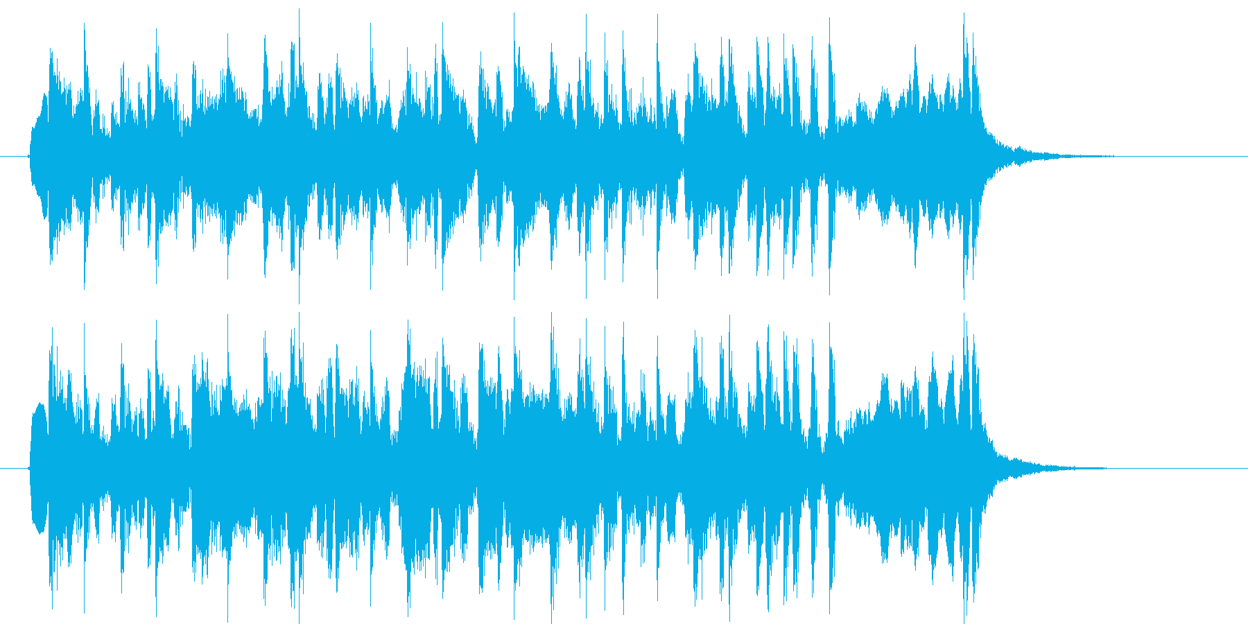 ゆったりと和やかなリラクゼーション音楽の再生済みの波形