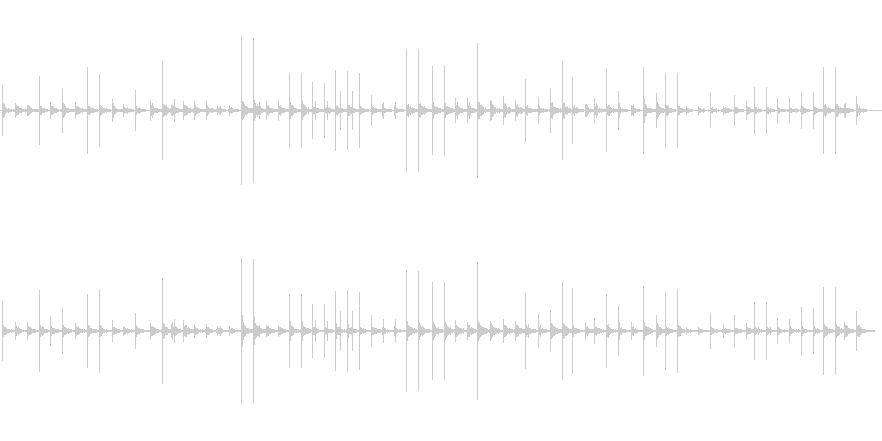 恐怖シリーズ10.ハイヒールで走る音の未再生の波形