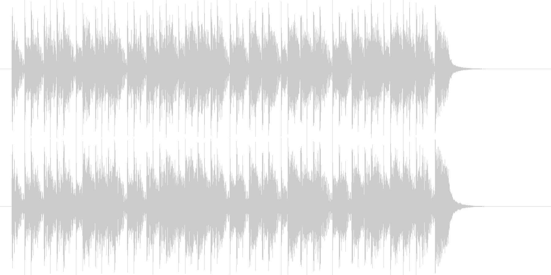 シンセベースやドラムが80年代風の楽曲の未再生の波形