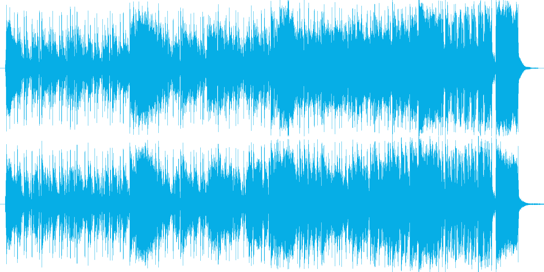CMや紹介ムービー等を想定した1分の楽曲の再生済みの波形