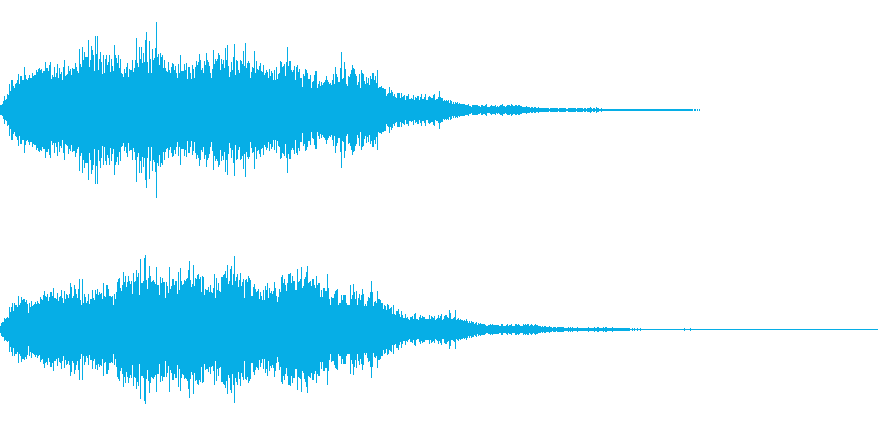 飛行機などが飛んでいる音の再生済みの波形
