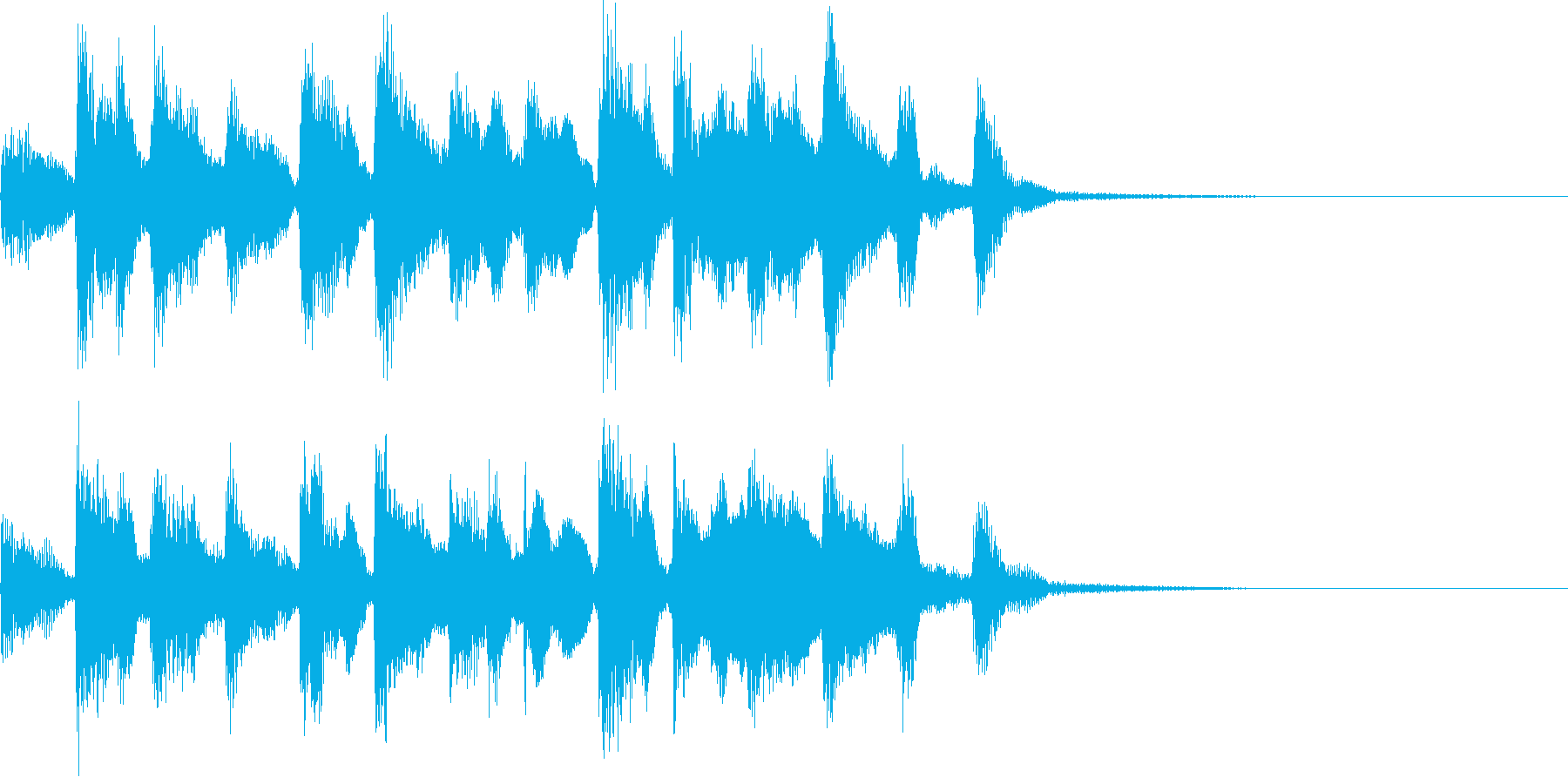 一日の終わりな音の再生済みの波形