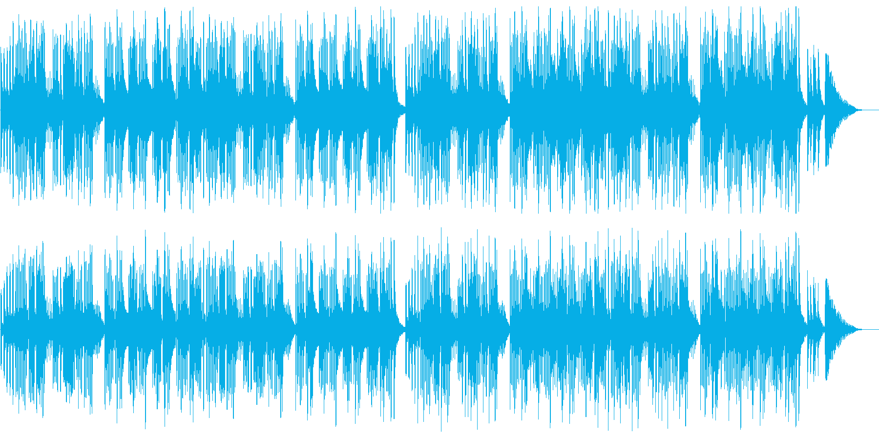 キュートでほのぼのした楽曲A:フル版の再生済みの波形