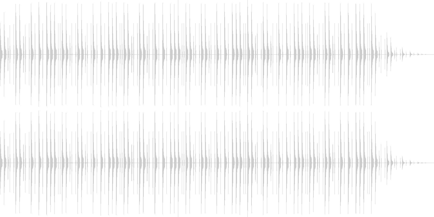 昔のパソコンの音源を使ったリズムループの未再生の波形