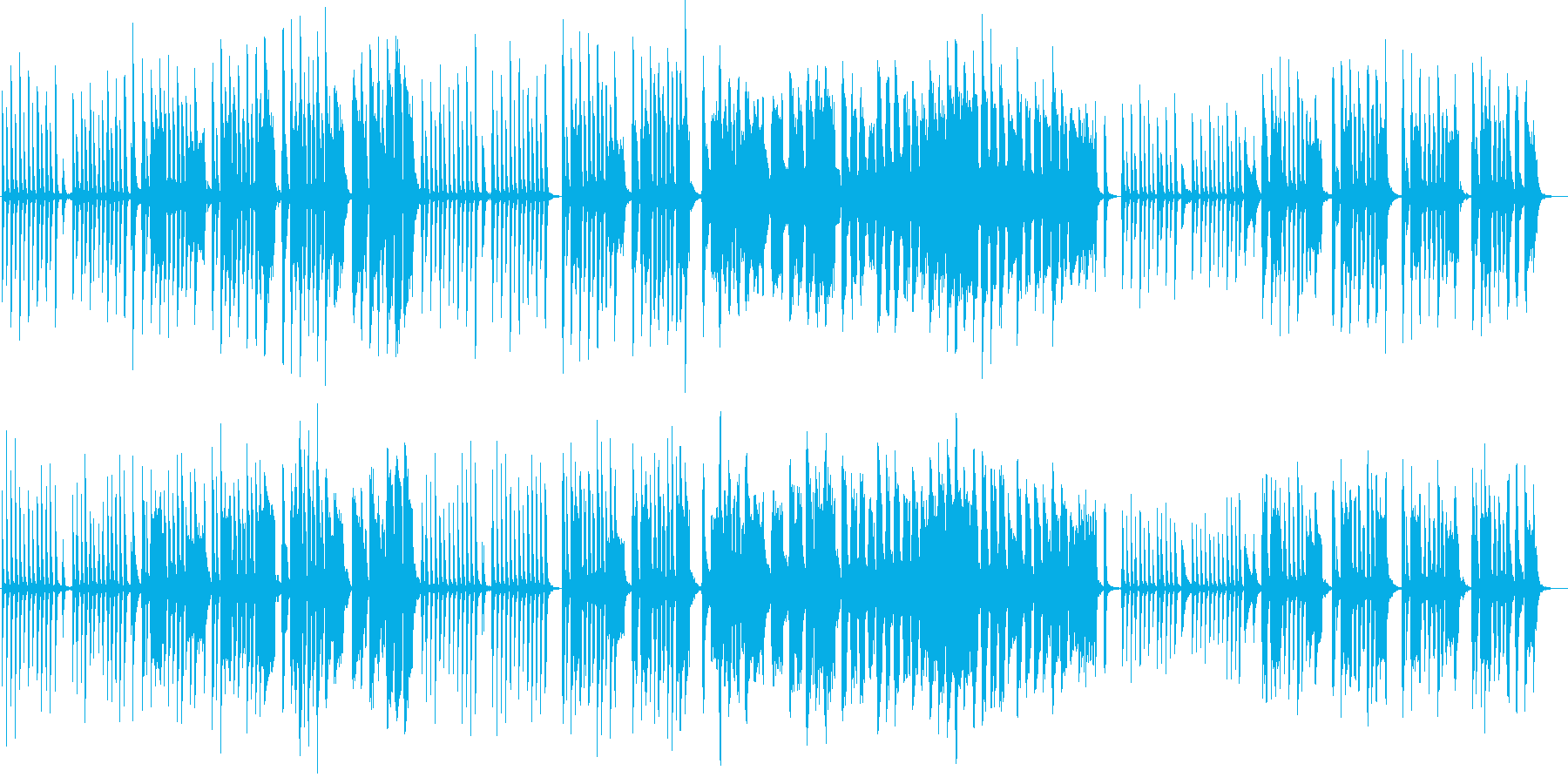 拙いピアノと口笛のかわいい曲の再生済みの波形