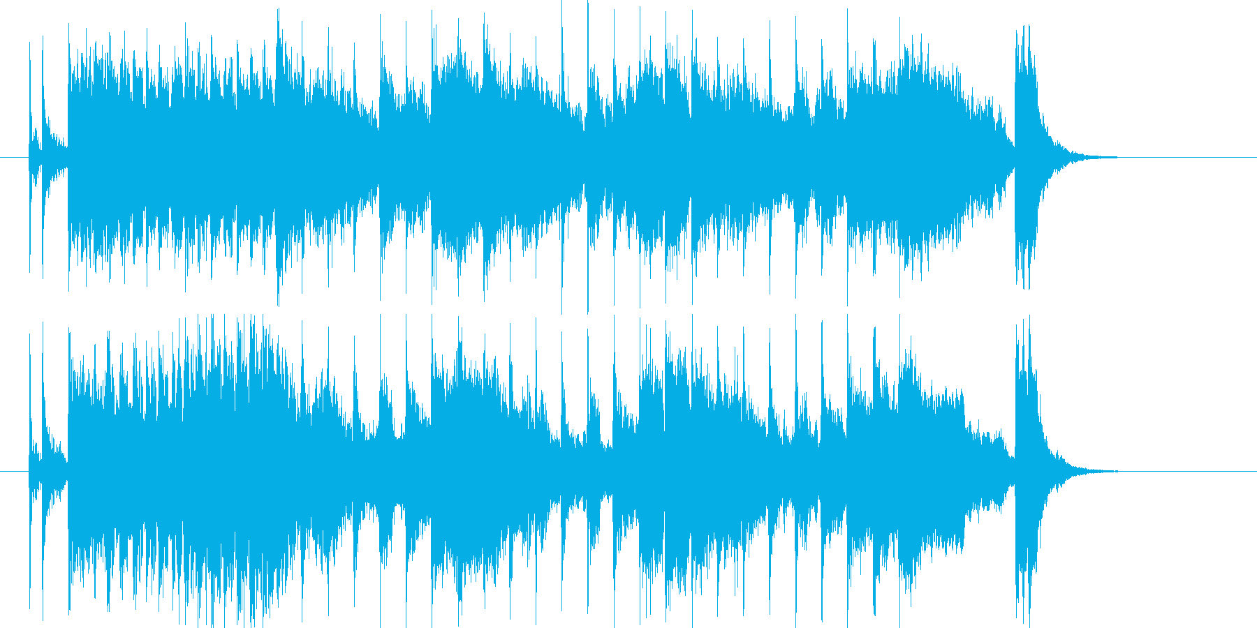 希望に満ち溢れる前向きな曲の再生済みの波形