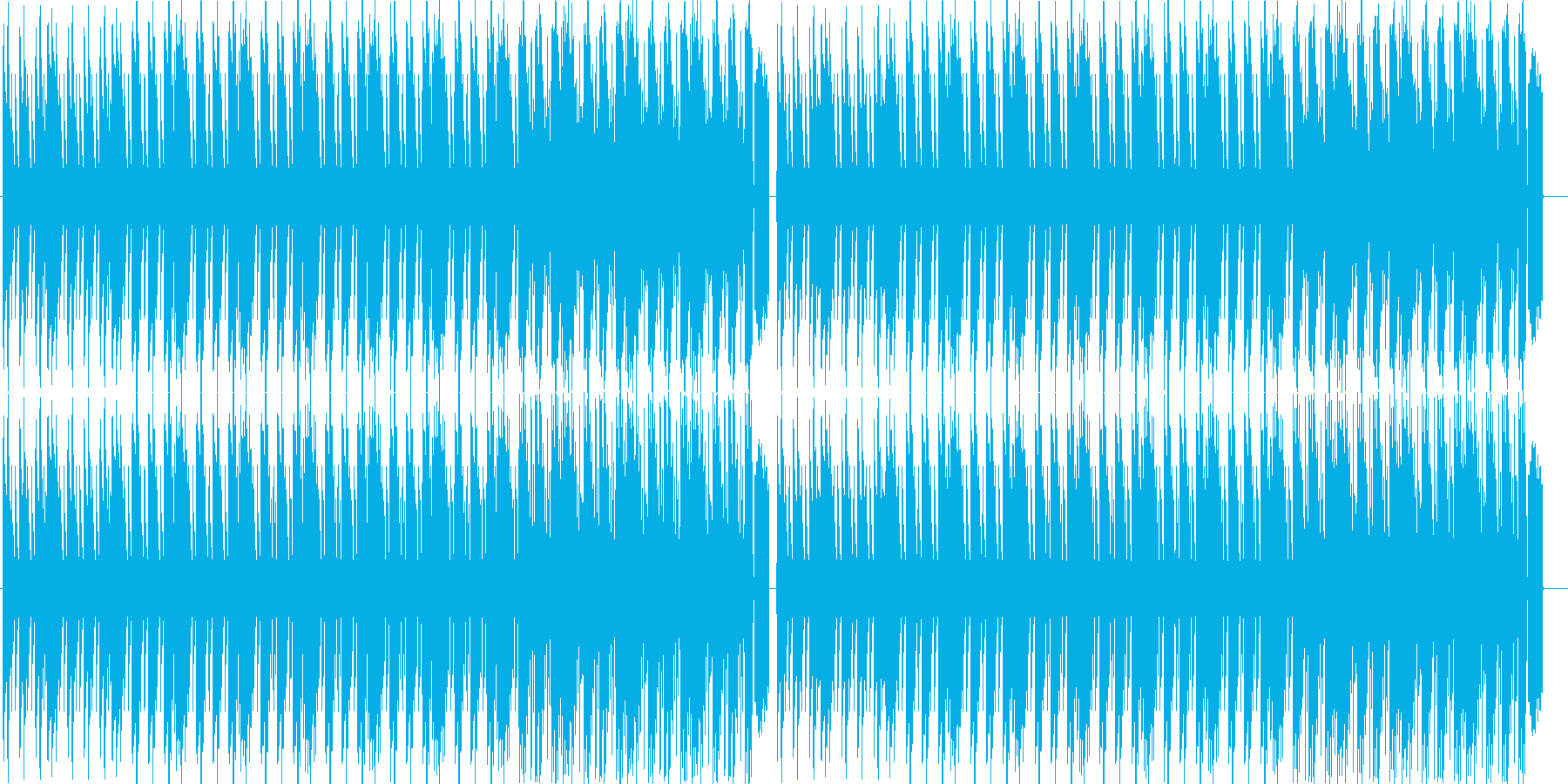 あやしげな4つ打ちの再生済みの波形