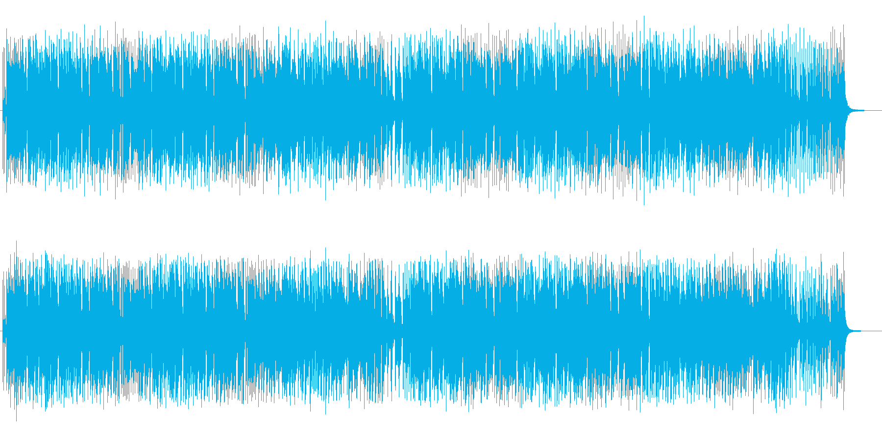 まったりした日常感のあるピアノ曲の再生済みの波形