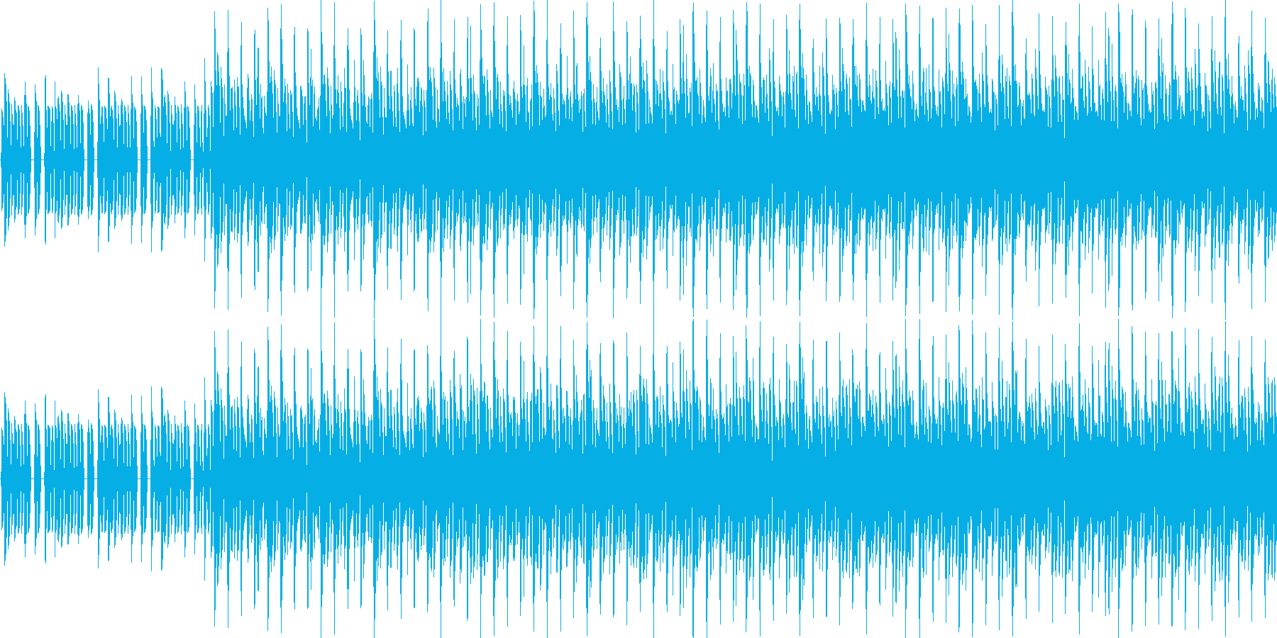 RPGのダンジョン内風BGM(loop)の再生済みの波形