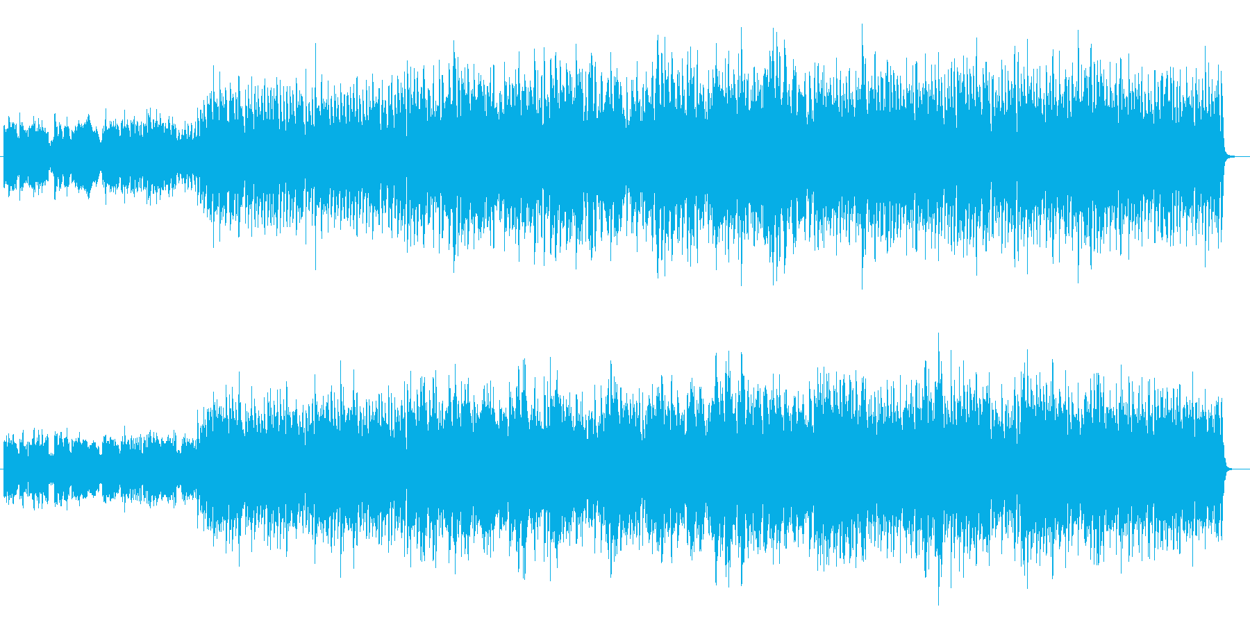 4つ打ちピコピコかっこいいBGMの再生済みの波形