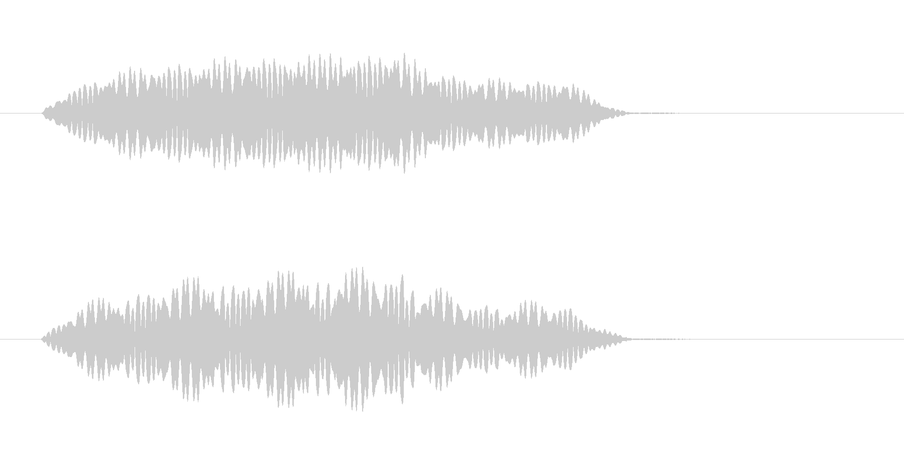 フィ~ンとUFOが回転しながら浮遊する音の未再生の波形