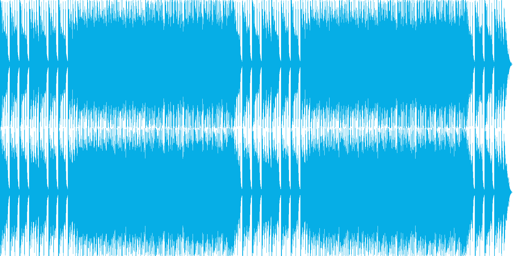 重厚感のあるオルガンを使った西洋風の曲の再生済みの波形