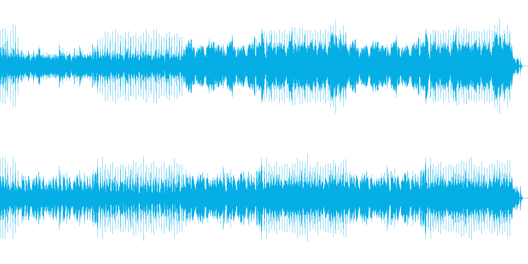 ウキウキとする明るくメロディアスピアノ曲の再生済みの波形