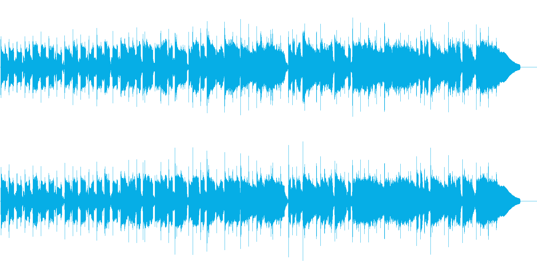 1分の可愛らしい、優しいほのぼのBGM…の再生済みの波形