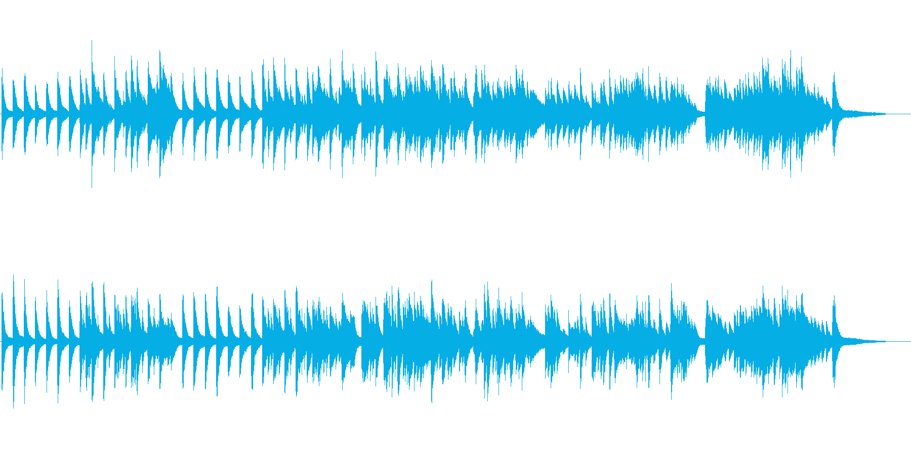 春の別れの雰囲気を表現したピアノ曲の再生済みの波形