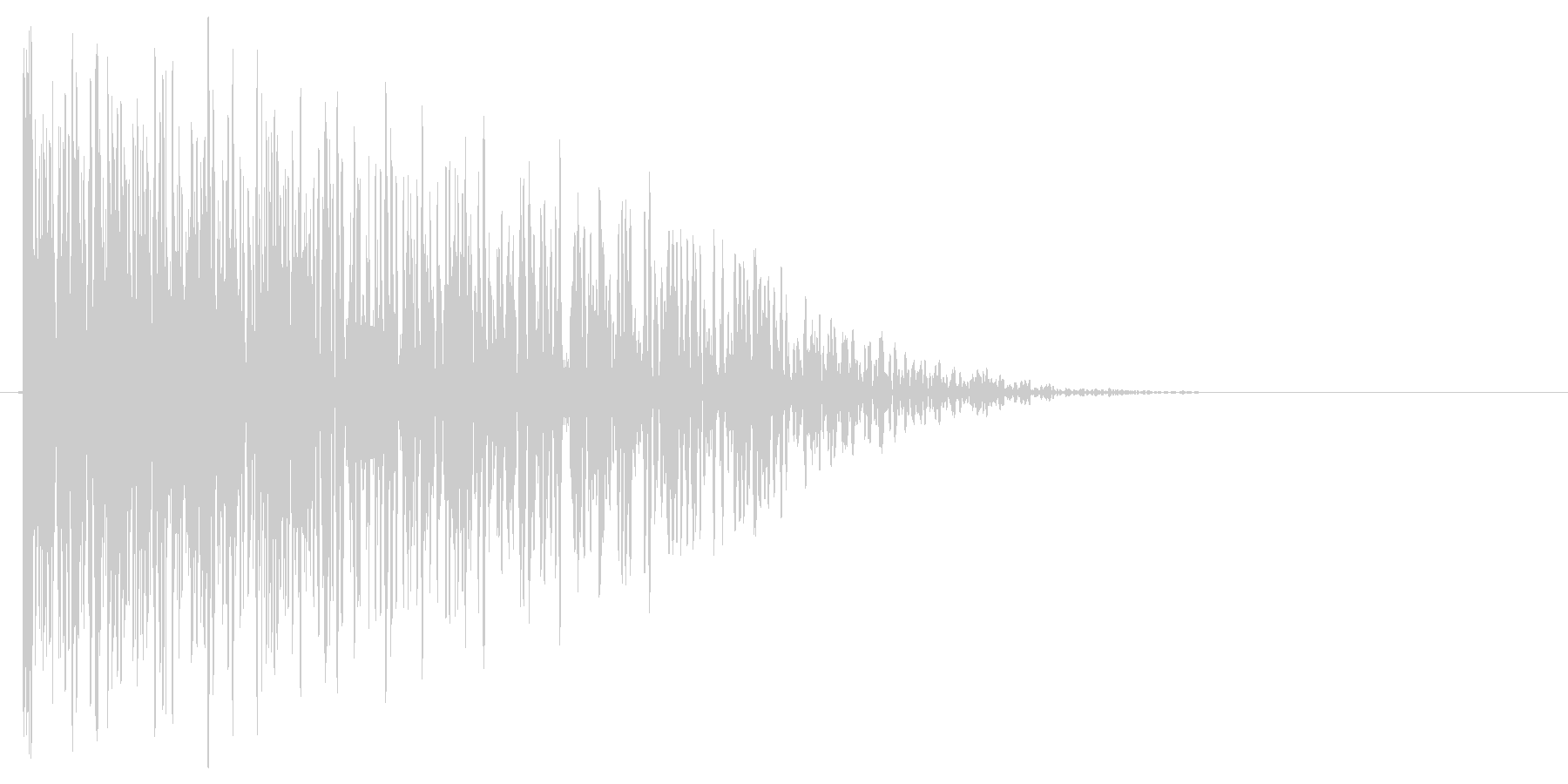 ドーン!という衝撃音です。大きな足音、…の未再生の波形