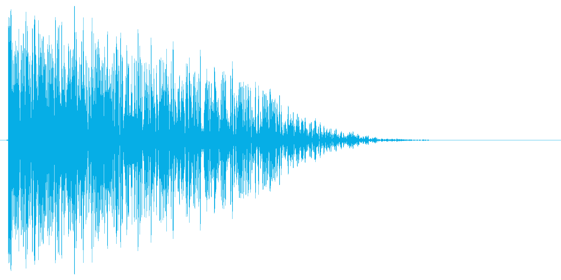 ドーン!という衝撃音です。大きな足音、…の再生済みの波形