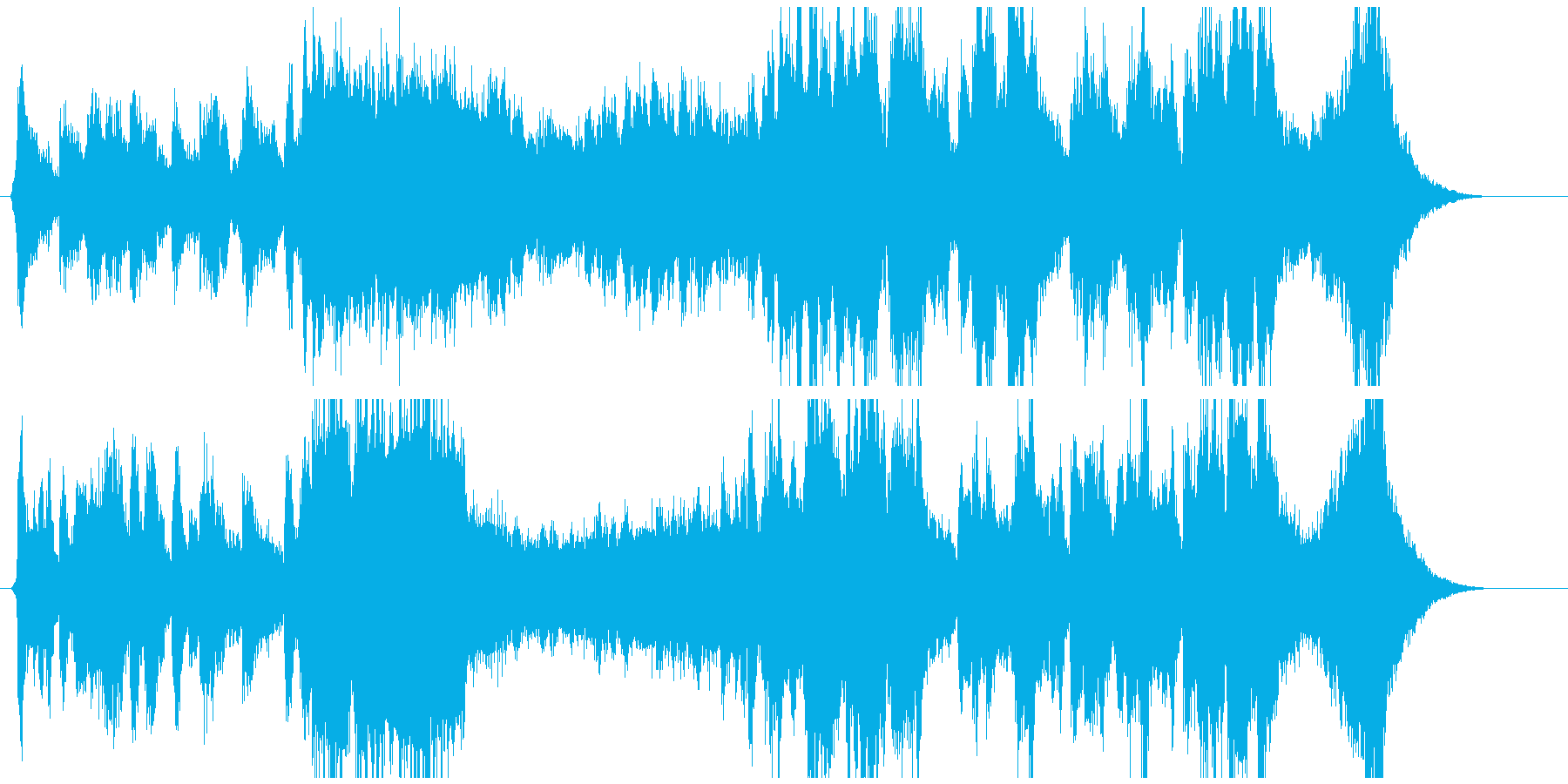 ワクワクさせる冒頭BGMの再生済みの波形