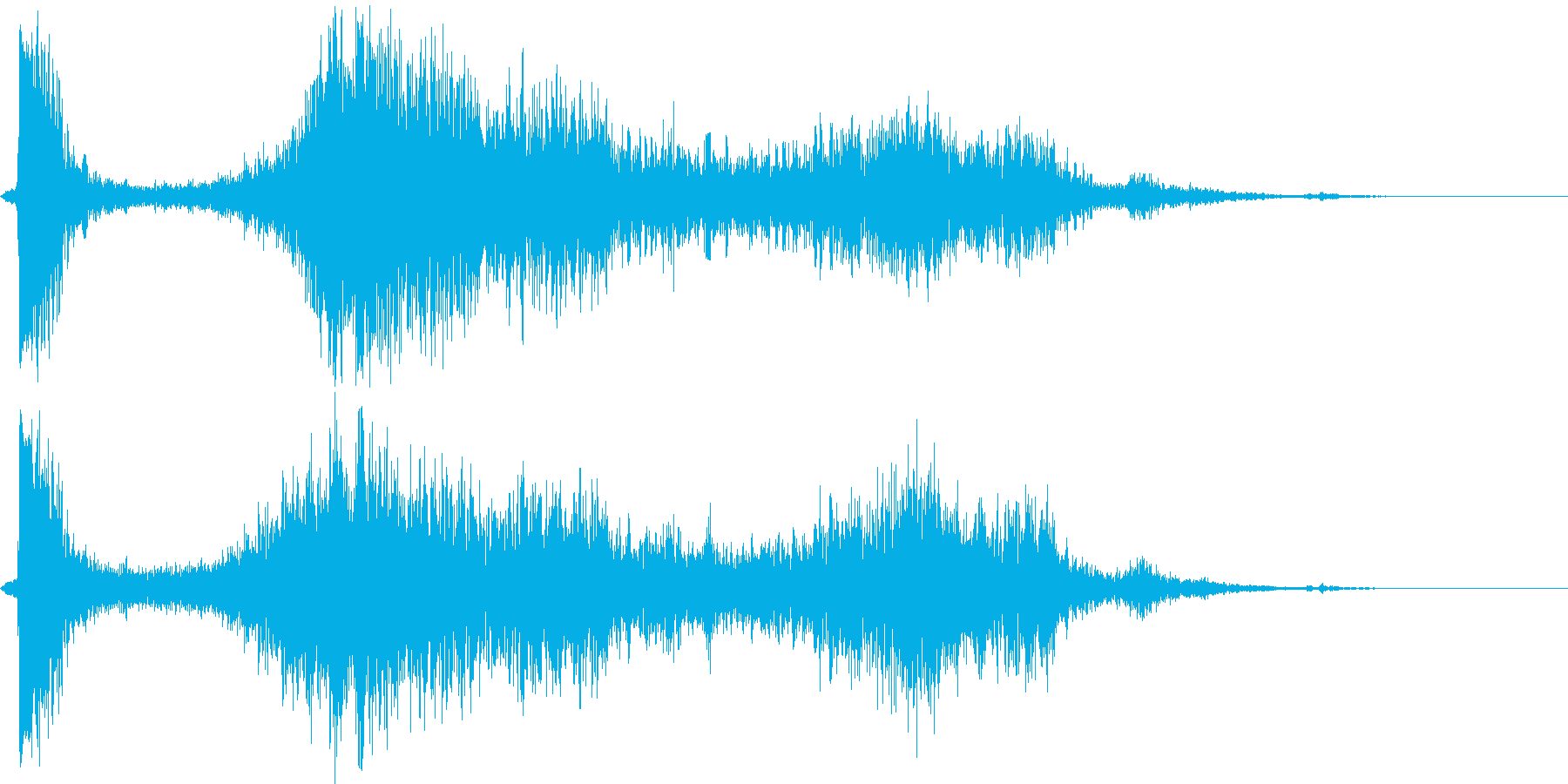 【銃声音009】ライフルの発砲音の再生済みの波形