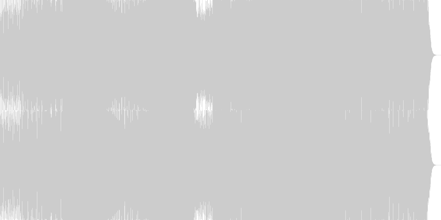 声に重点を置いて制作したダンスチューンの未再生の波形