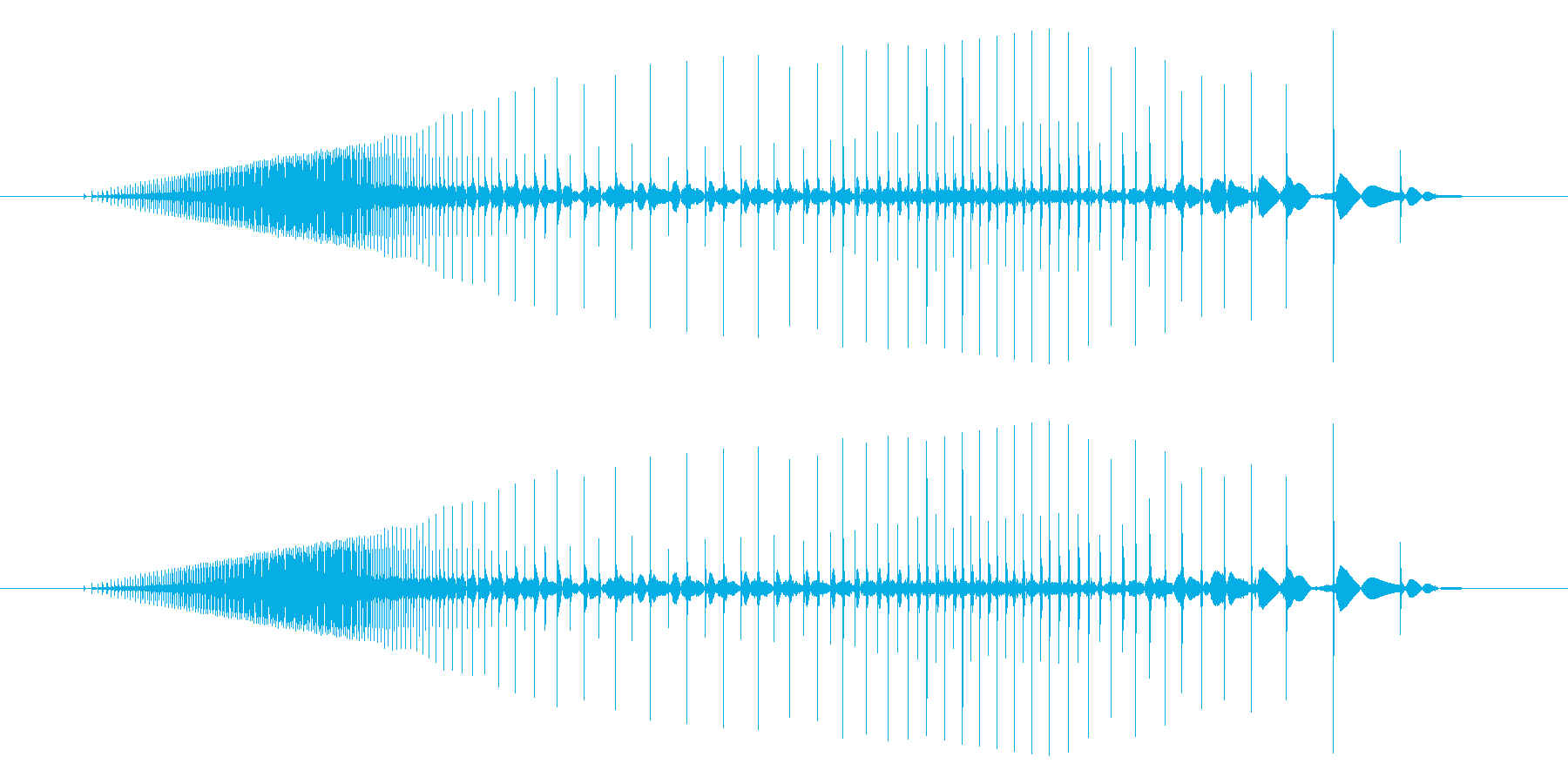 ビニールがこすれるギュッ、という音ですの再生済みの波形