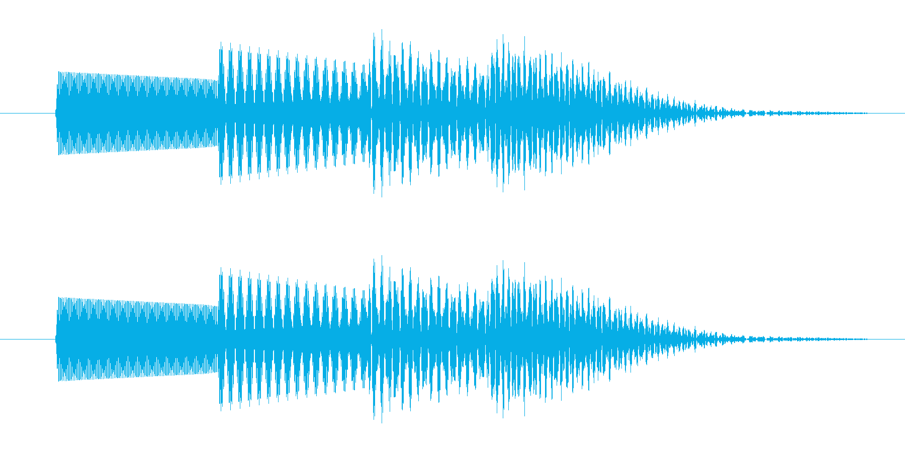 ピッという短いボタン音です。の再生済みの波形