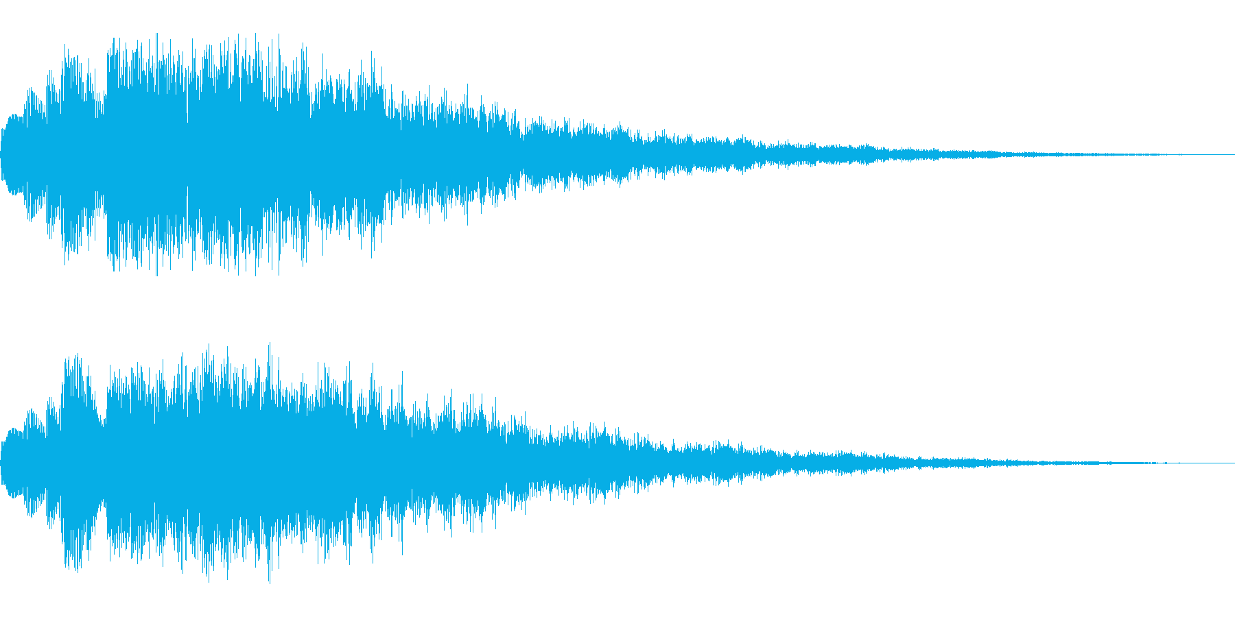 キラキラしたSEです。決定音や回復にの再生済みの波形