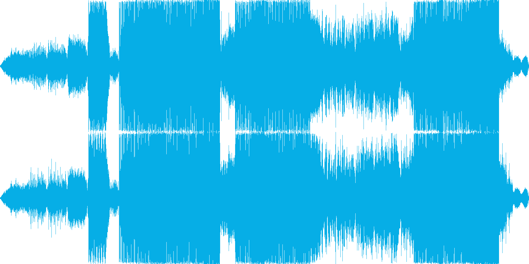 近未来的なゆったりとしたBGMの再生済みの波形