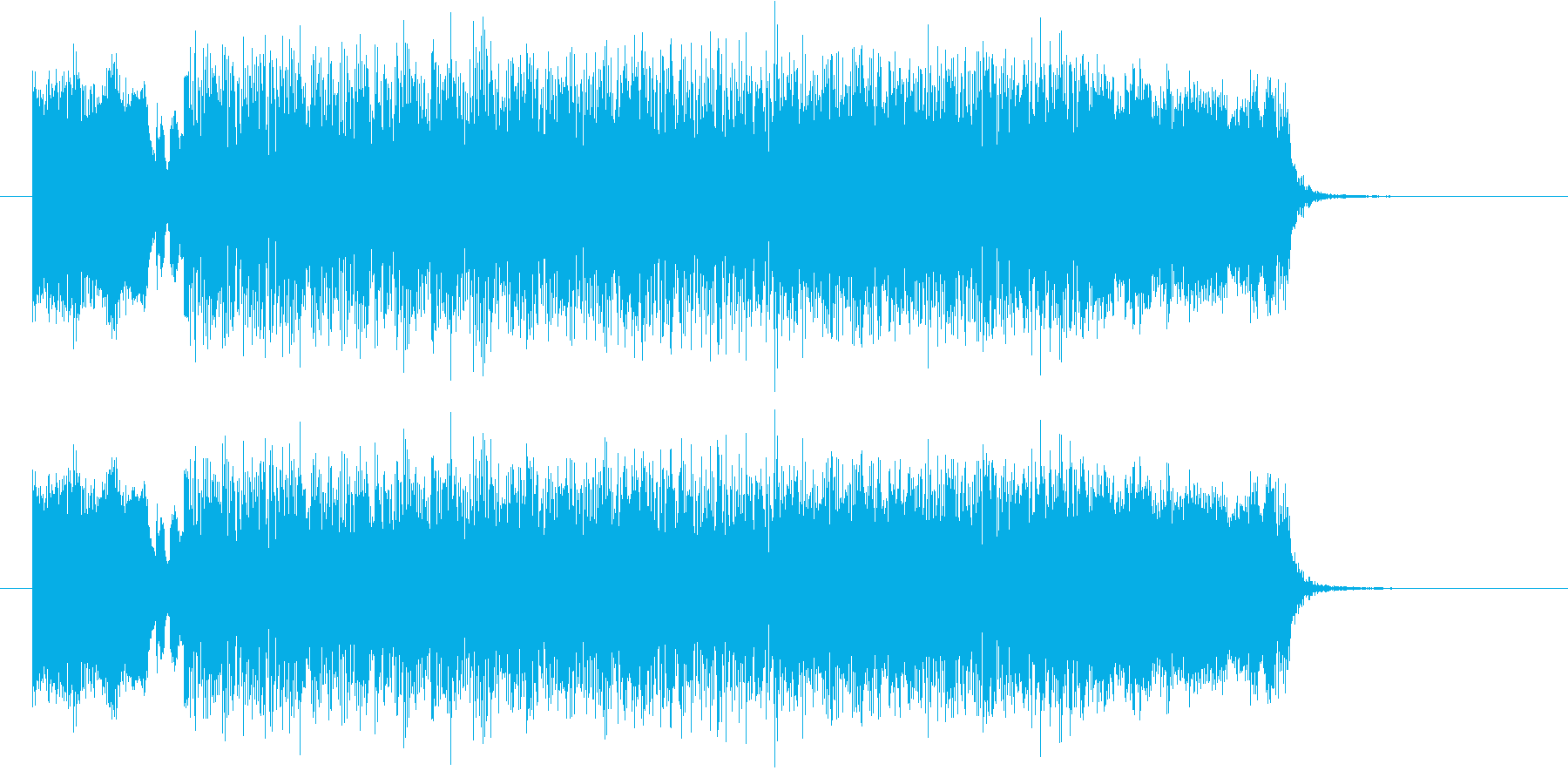 激しくかっこいいテクノ音楽の再生済みの波形