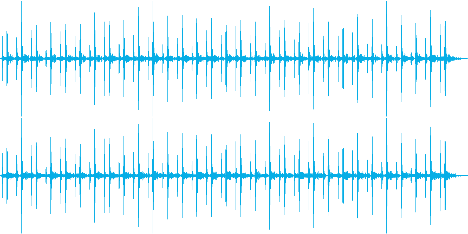 心臓の音(早い)の再生済みの波形