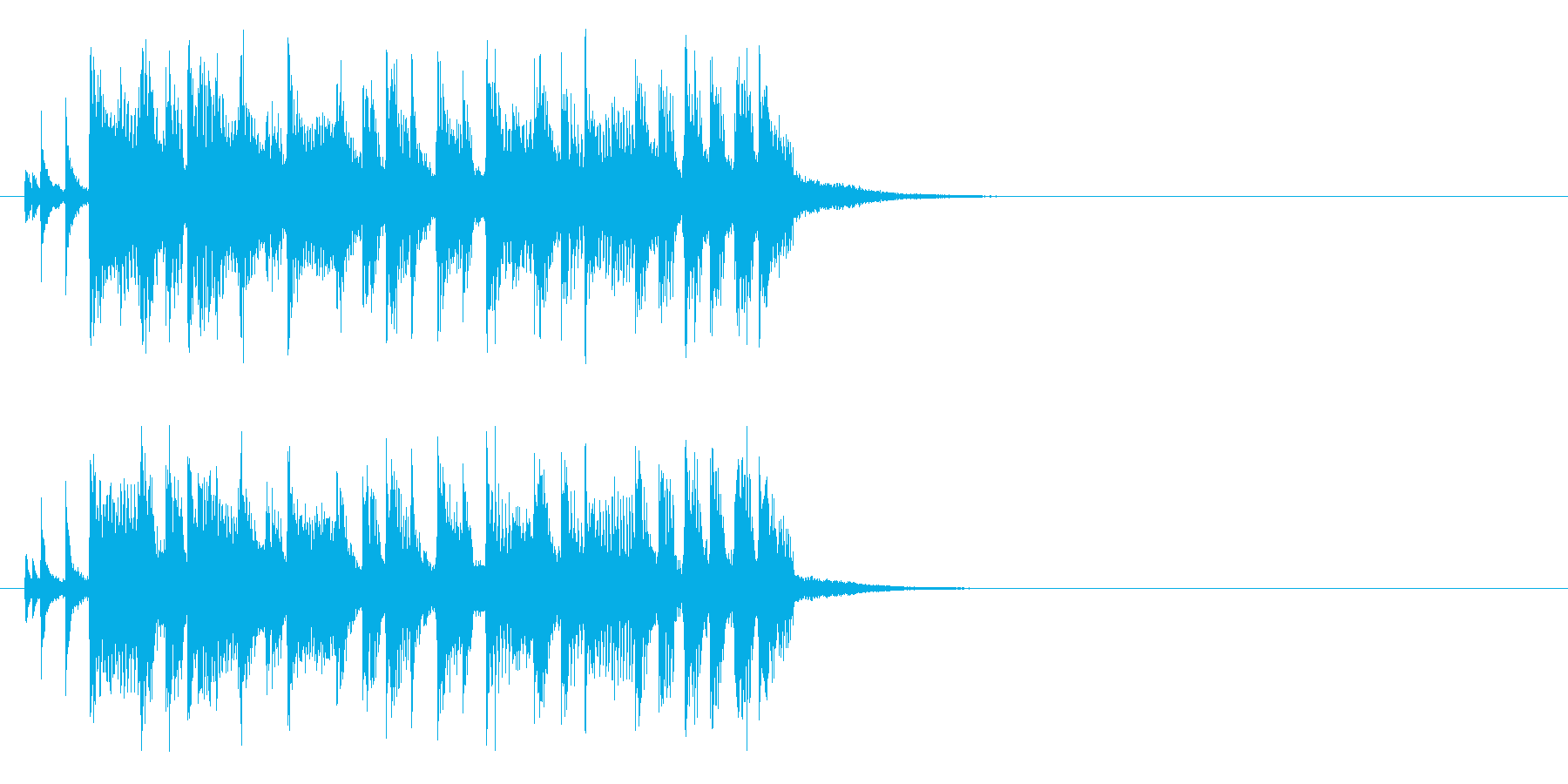 ジングル(ロック・タイプ)の再生済みの波形