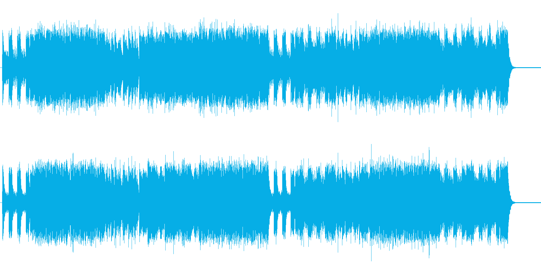 スカと電子音楽の攻撃的作品の再生済みの波形