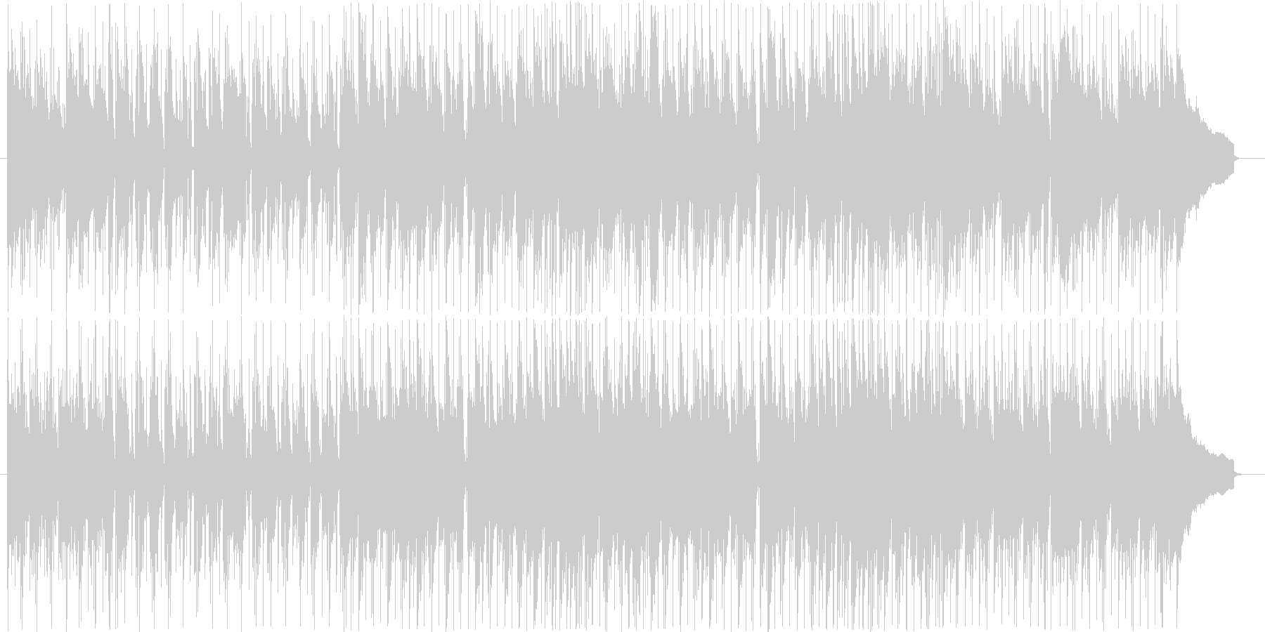 爽やかで瑞々しい曲の未再生の波形