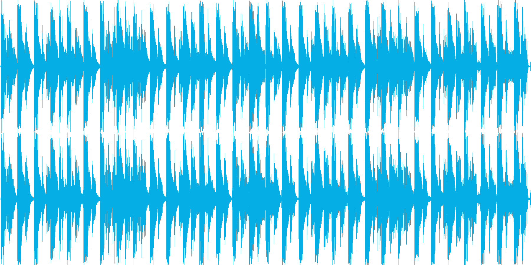 明るい雰囲気の短めのループ楽曲です。の再生済みの波形
