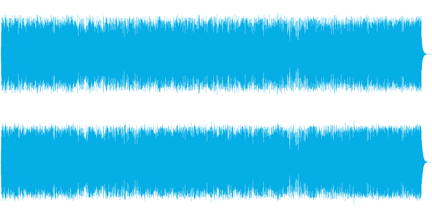 爽快感のある明るいミュージックの再生済みの波形