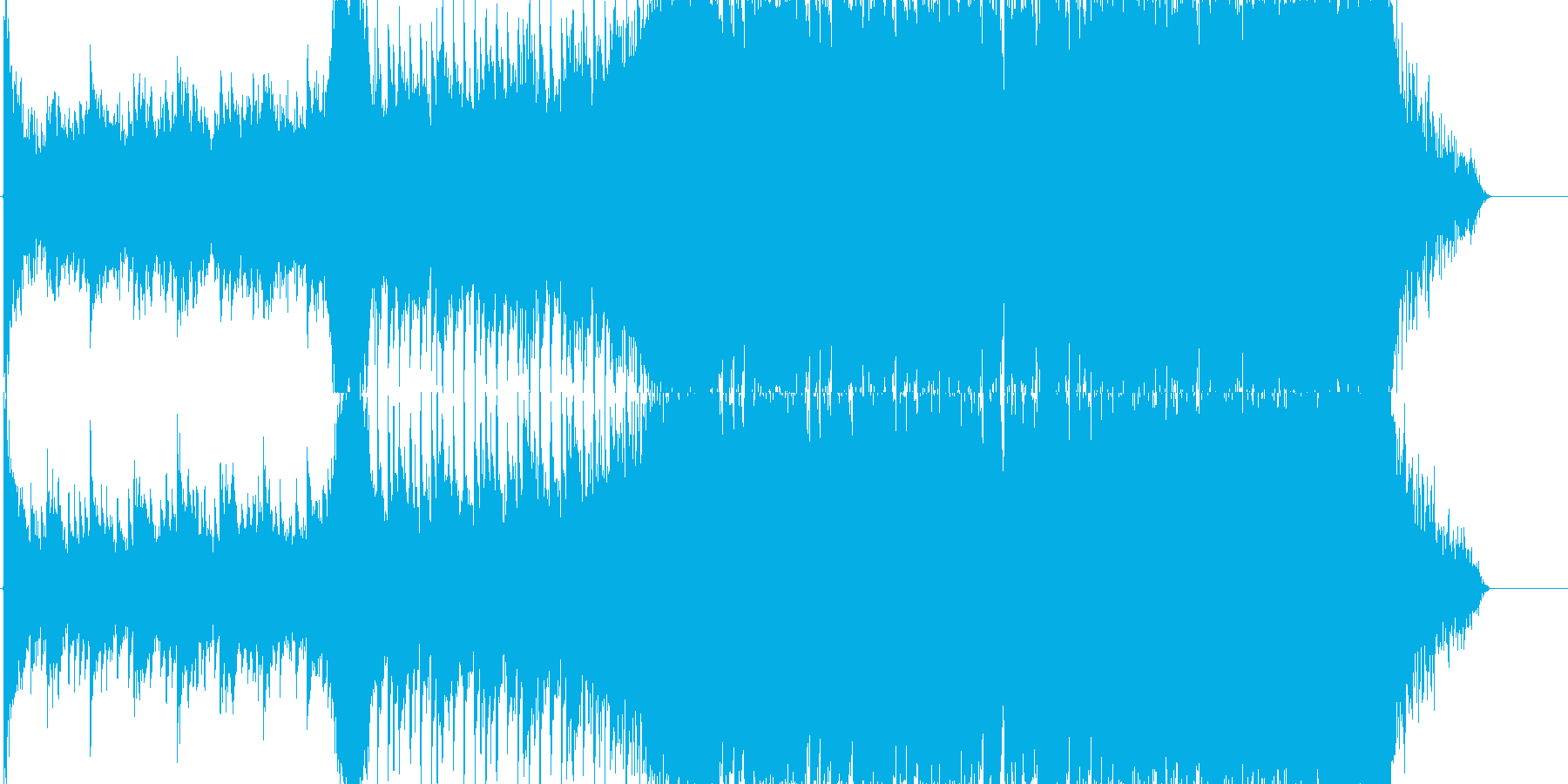 4つ打ち系インストの再生済みの波形